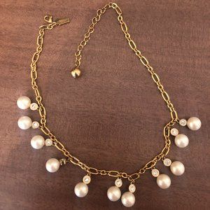 kate spade Gold and Pearl Drops Necklace